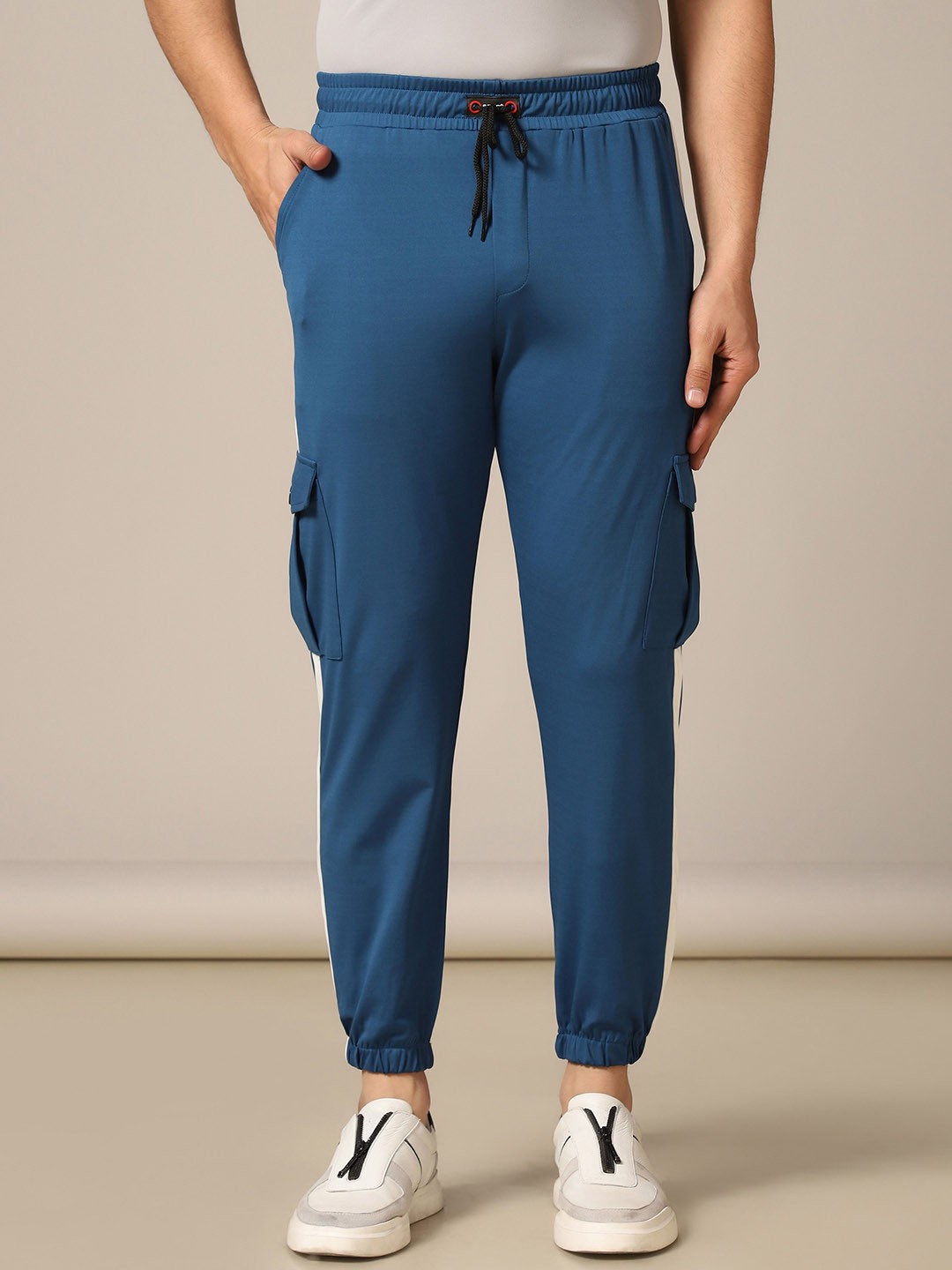 

TAGDO Men Mid Rise Joggers Track Pants, Blue