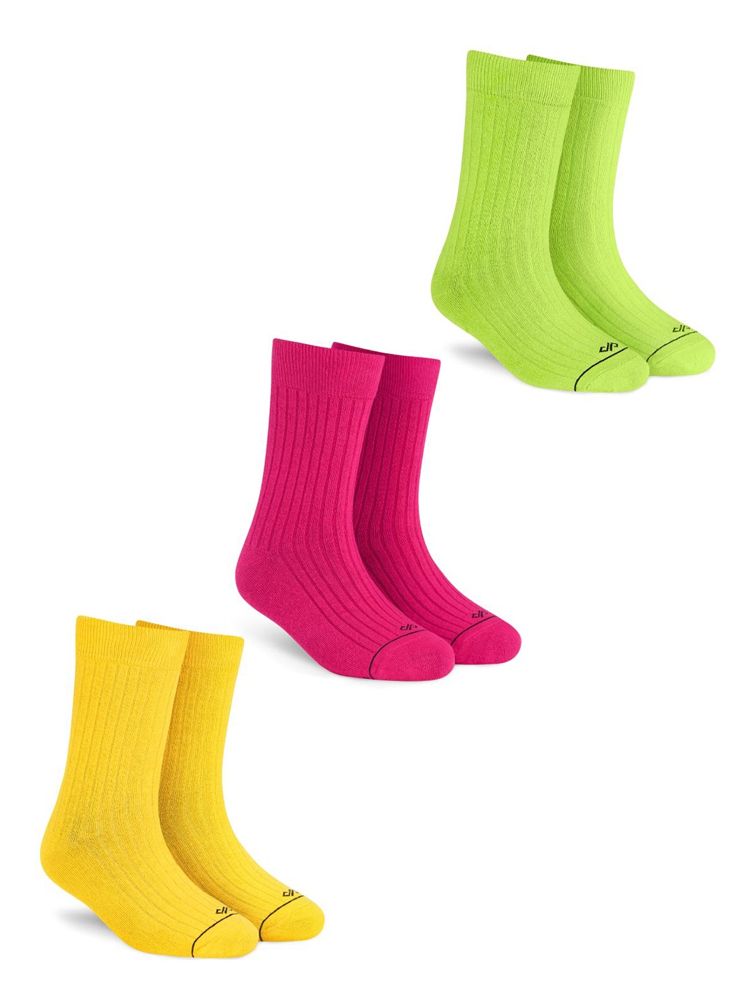 

Dynamocks Unisex Pack Of 3 Calf-Length Socks, Yellow