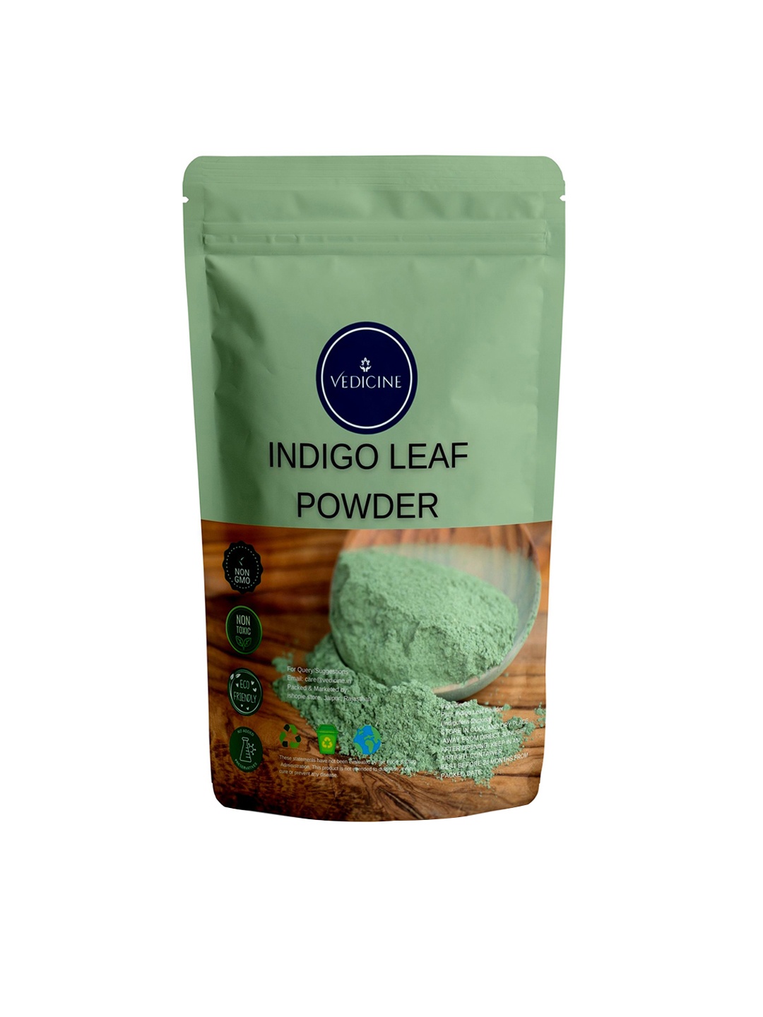 

VEDICINE Indigo Leaf Powder Hair Pack- 100g, Green