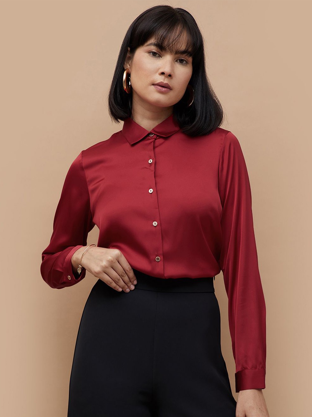 

CODE by Lifestyle Shirt Style Top, Red