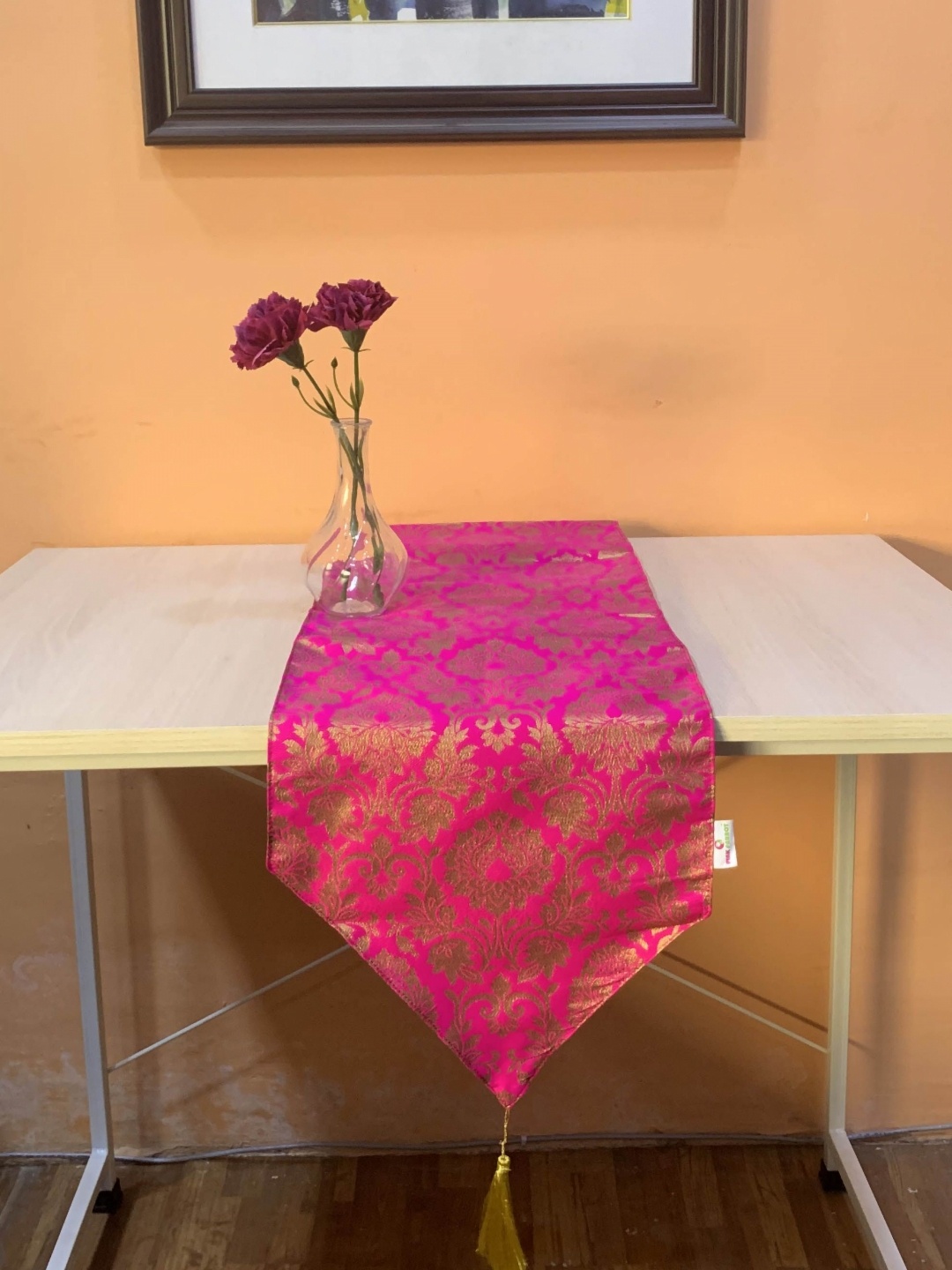 

Pink Parrot Pink Floral Printed Table Runner