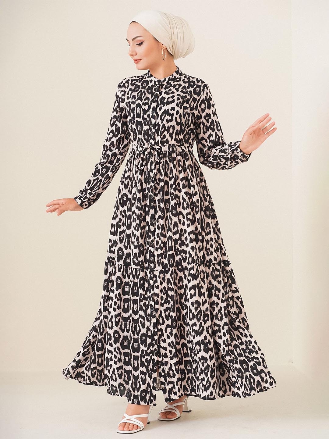 

BIGDART Animal Printed Maxi Dress, Na