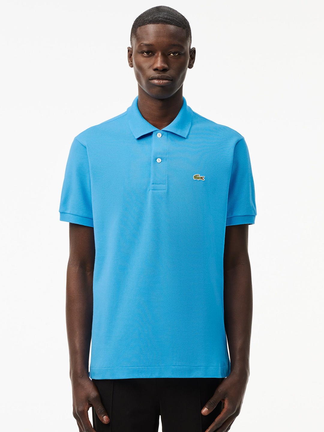 

Lacoste Men Solid Polo Collar Cotton T-Shirt, Blue
