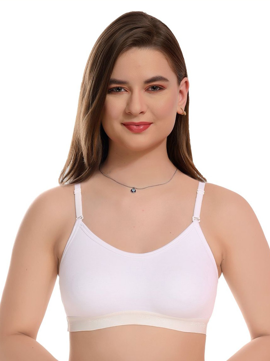 

don't Shy Solid Non Padded Bra Full Coverage, White