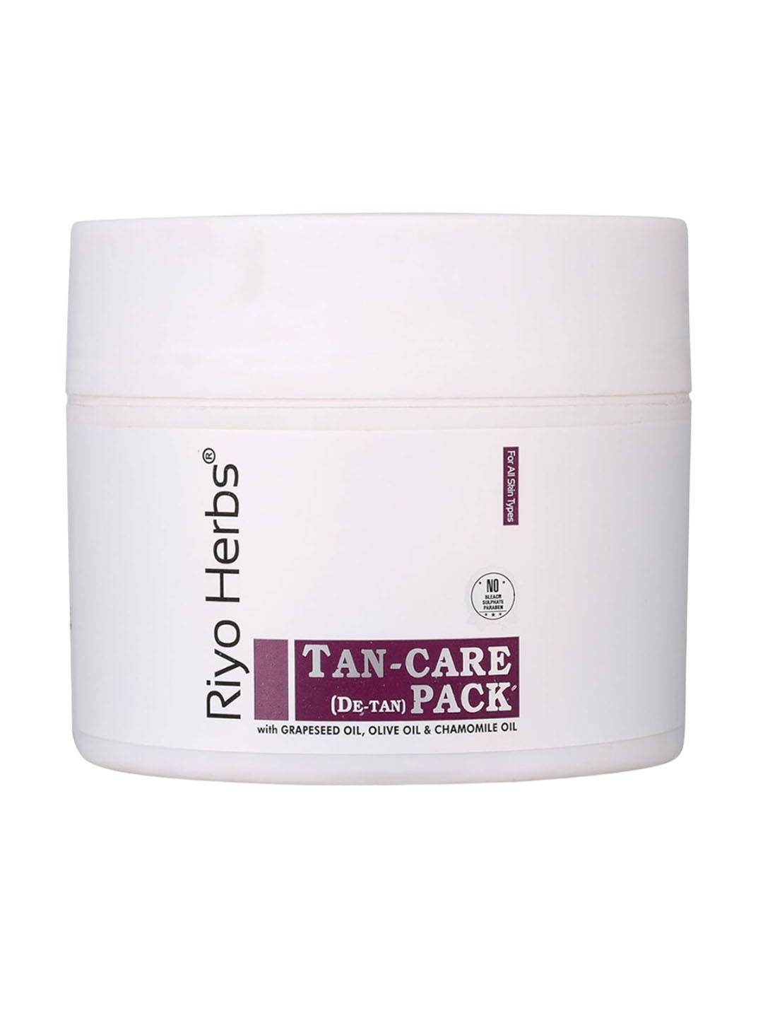 

Riyo Herbs Tan Care De-Tan Pack With Grapeseed & Olive Oil - 200g, Transparent