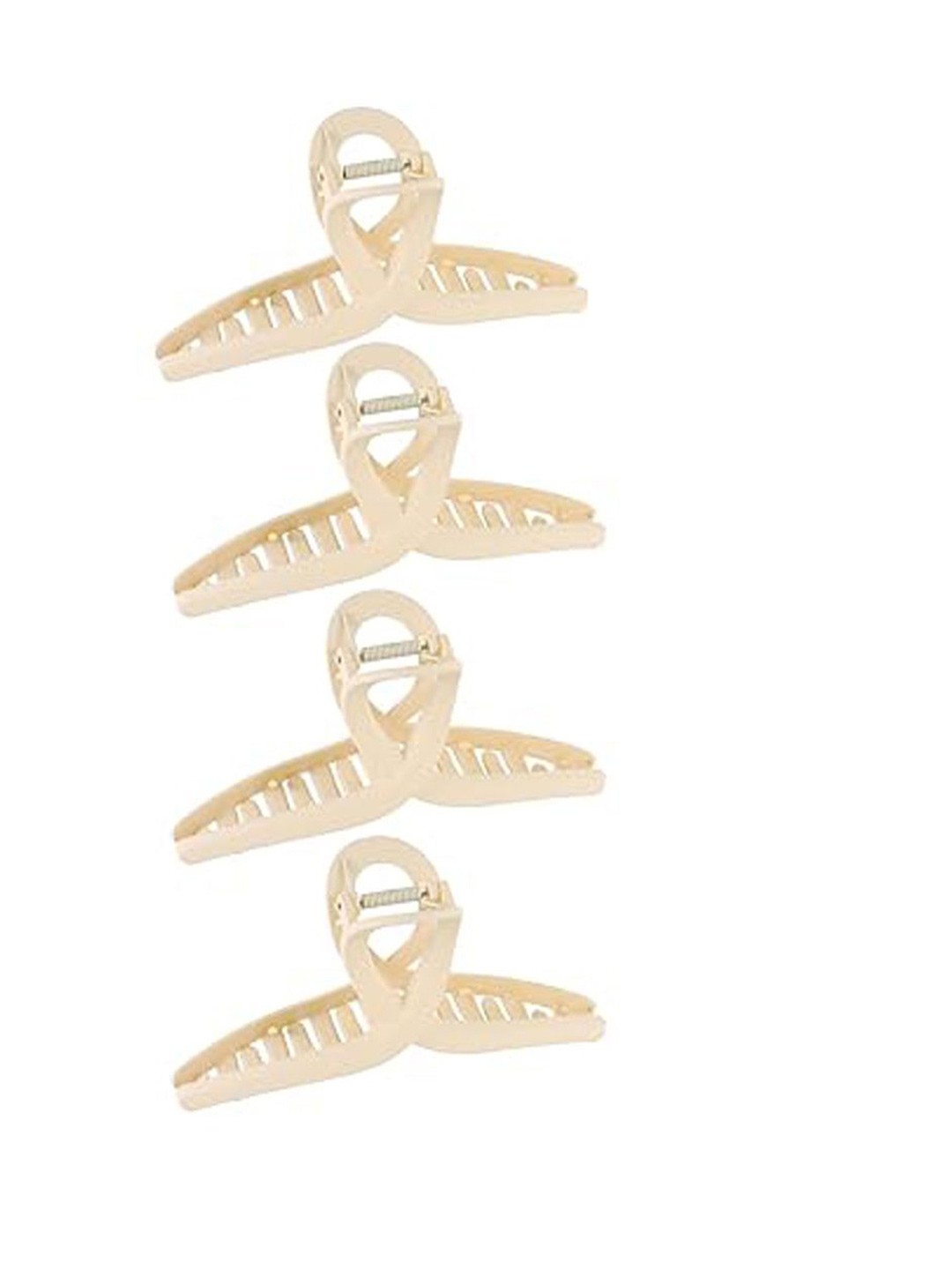 

Softwrap Women Set Of 4 Claw Clips, Cream