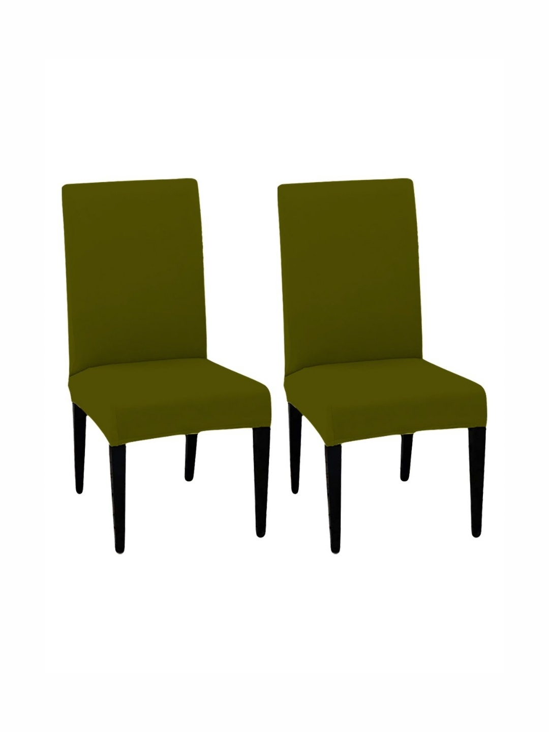 

Lazi Olive Green 2 Pieces Stretchable Chair Covers