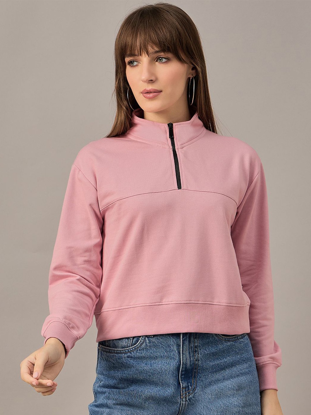 

The Roadster Lifestyle Co. Solid Sweatshirt, Pink