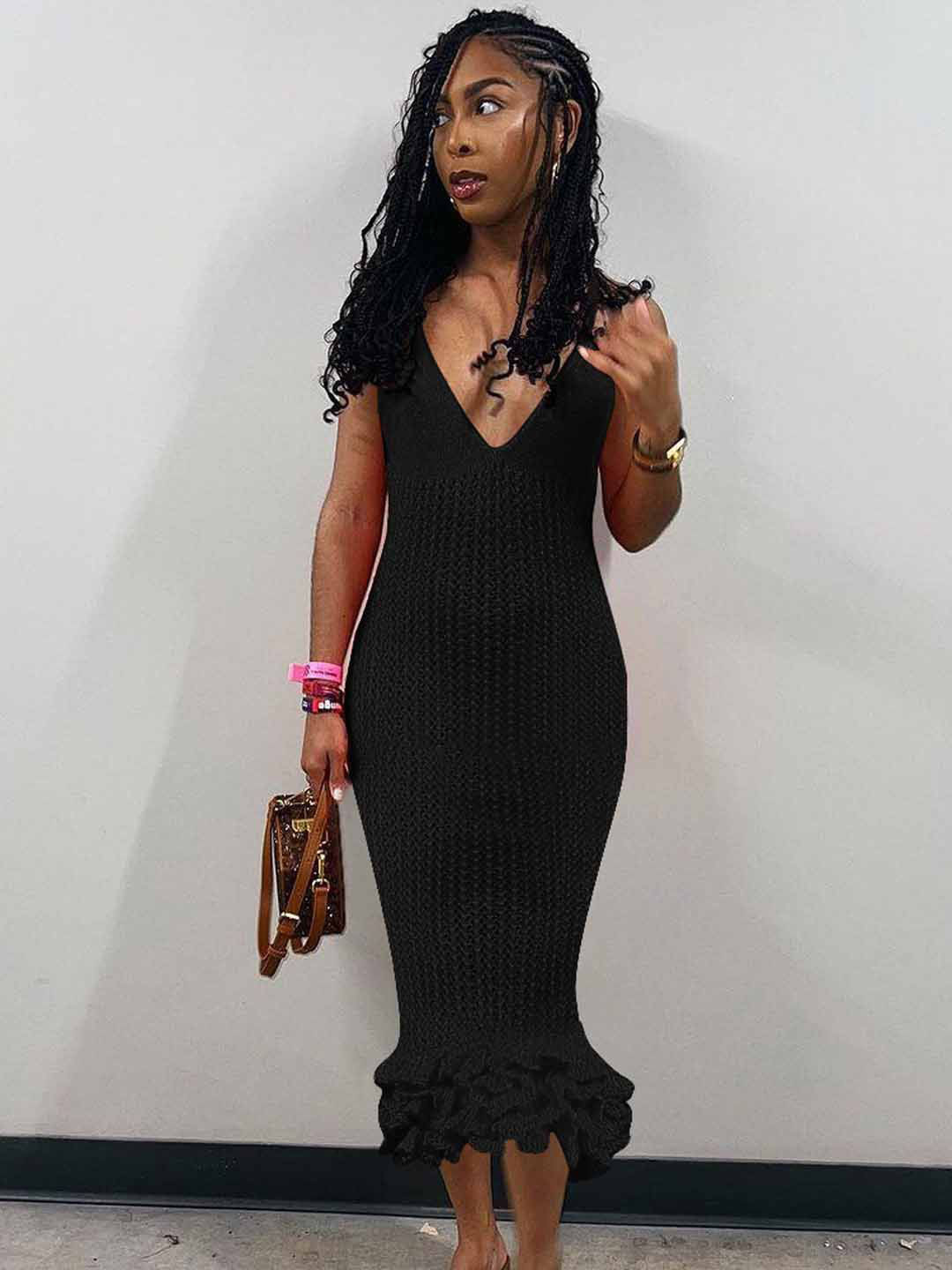 

StyleCast Bodycon Midi Dress, Black