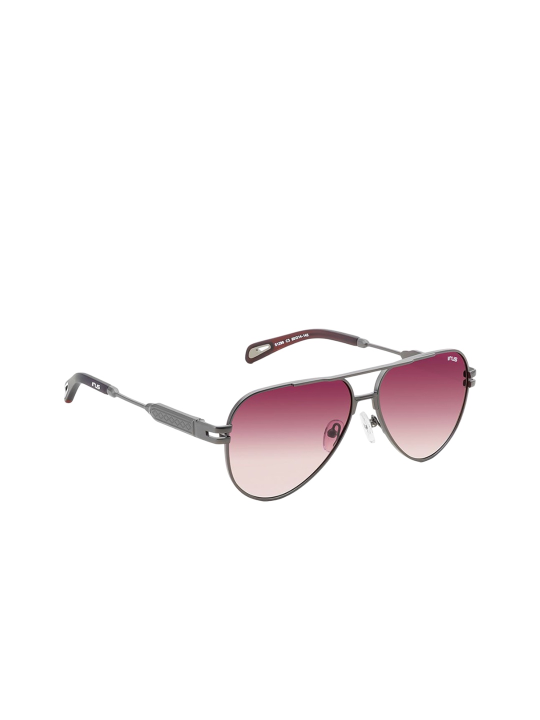 

IRUS by IDEE Men Aviator Sunglasses with UV Protected Lens IRS1299C3SG, Pink