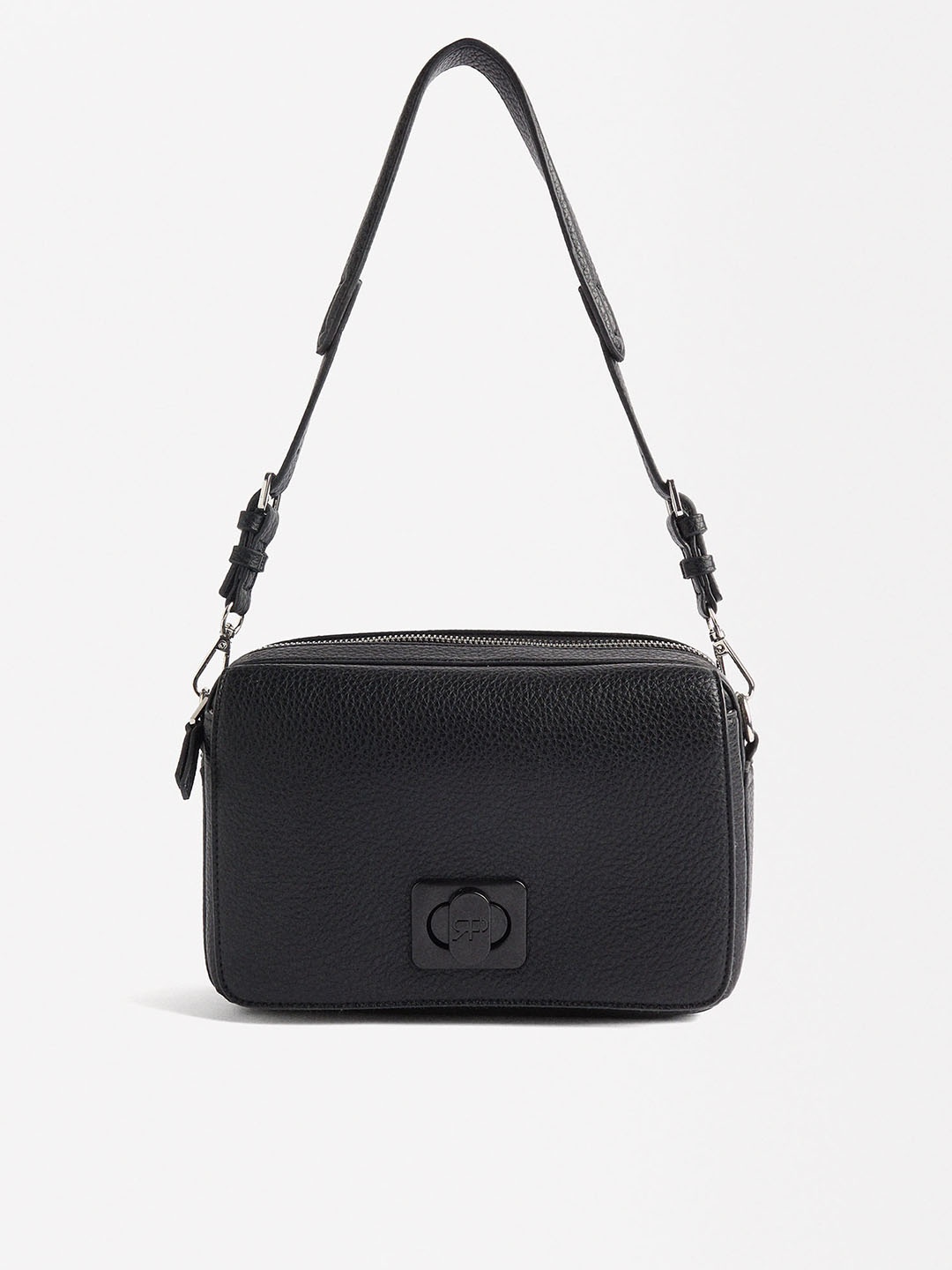 

PARFOIS Textured Structured Sling Bag, Black