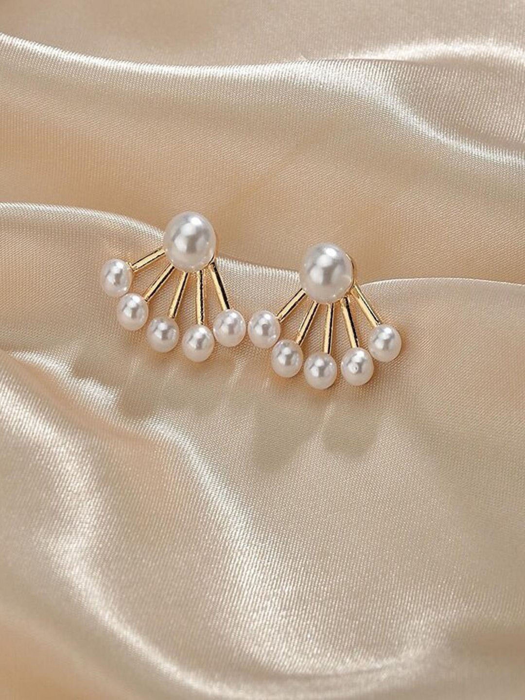 

KRENOZ Stainless Steel Beaded Classic Studs, Gold