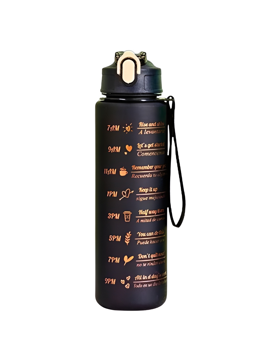 

WELOUR Black Printed BPA Free Sipper Water Bottle-900ml