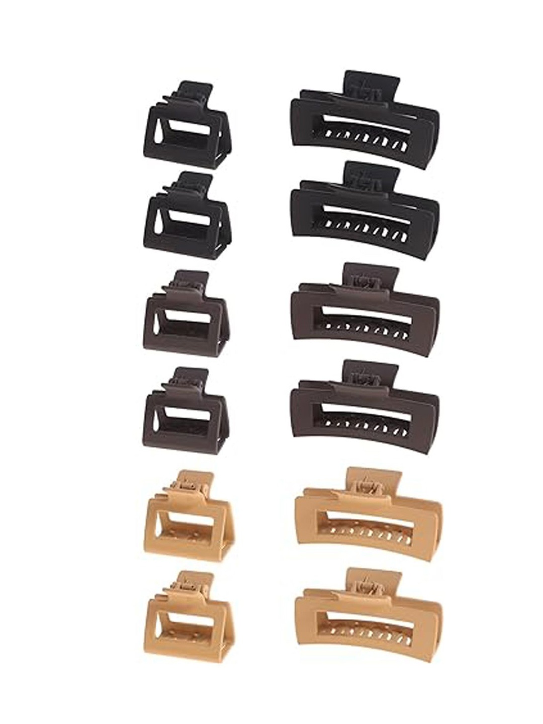 

Softwrap Women Set Of 12 Claw Clips, Brown