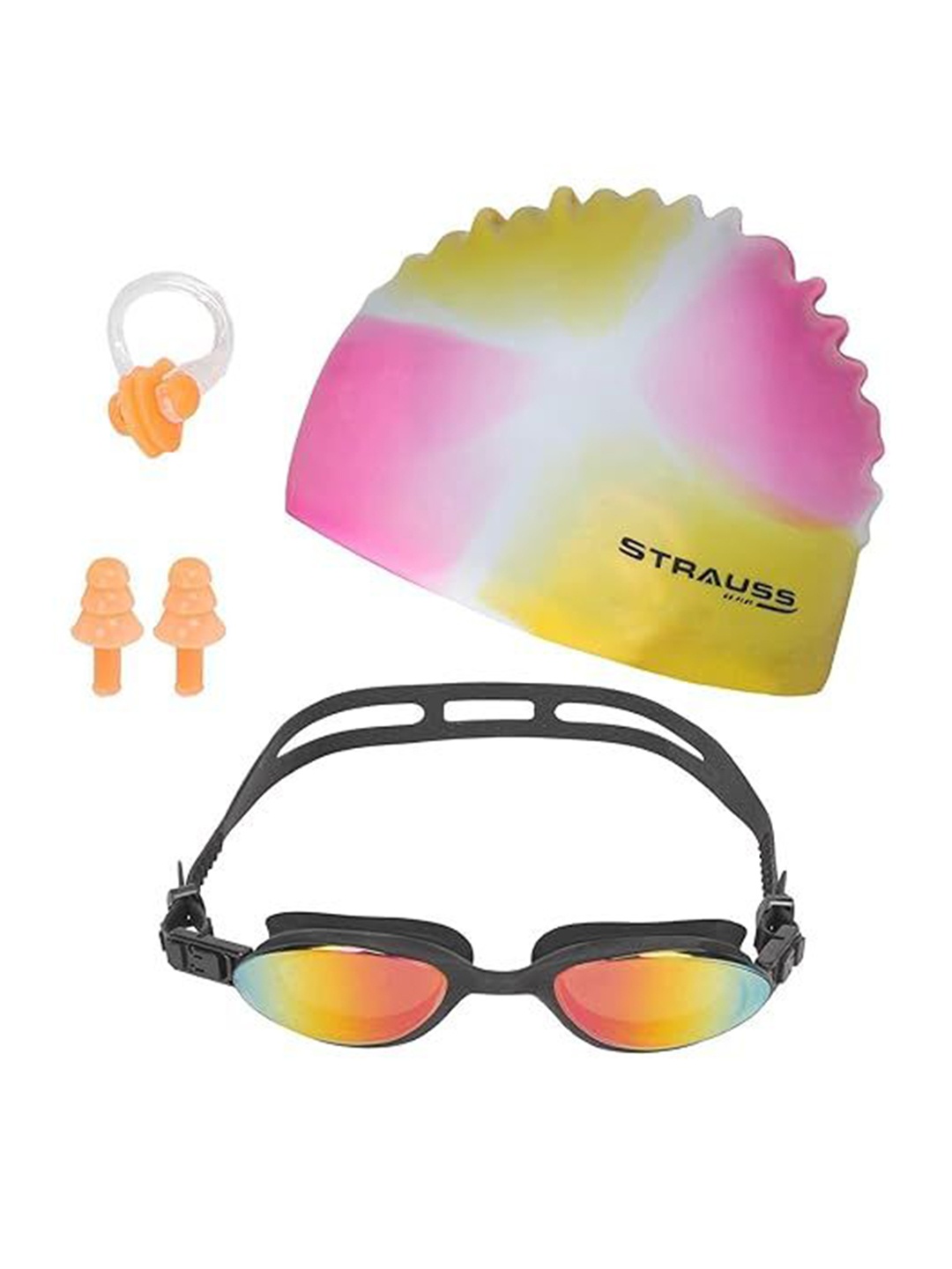 

STRAUSS Anti Fog Swimming Goggles Kit Swimwear Accessories, Pink