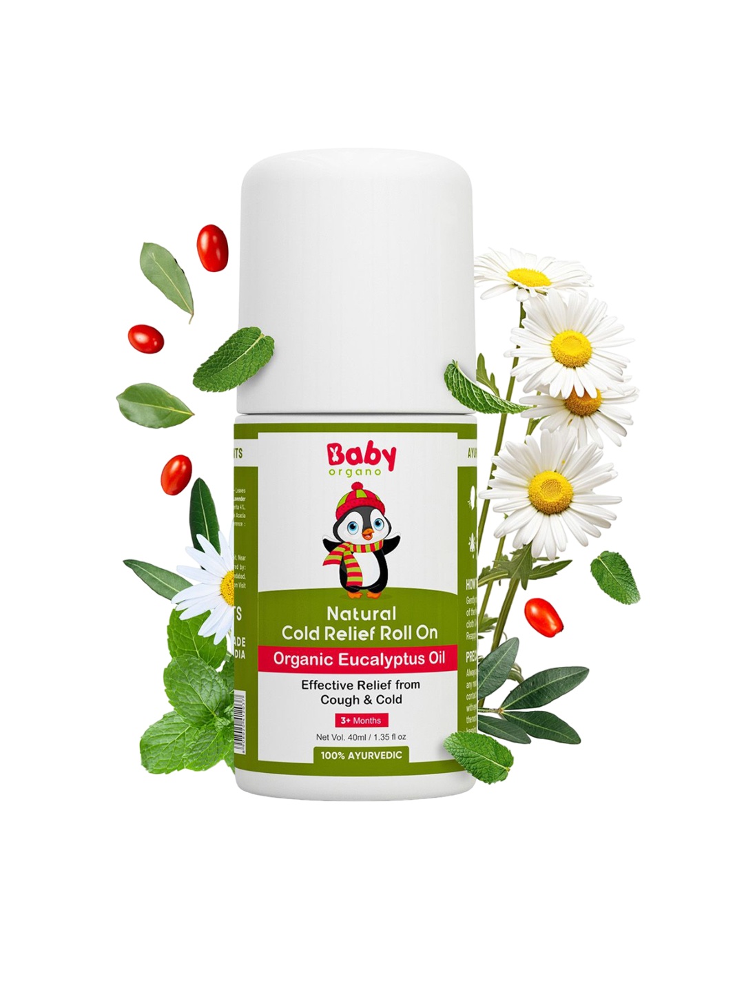 

BABYORGANO Natural Cold Relief Roll On-40ml, Green