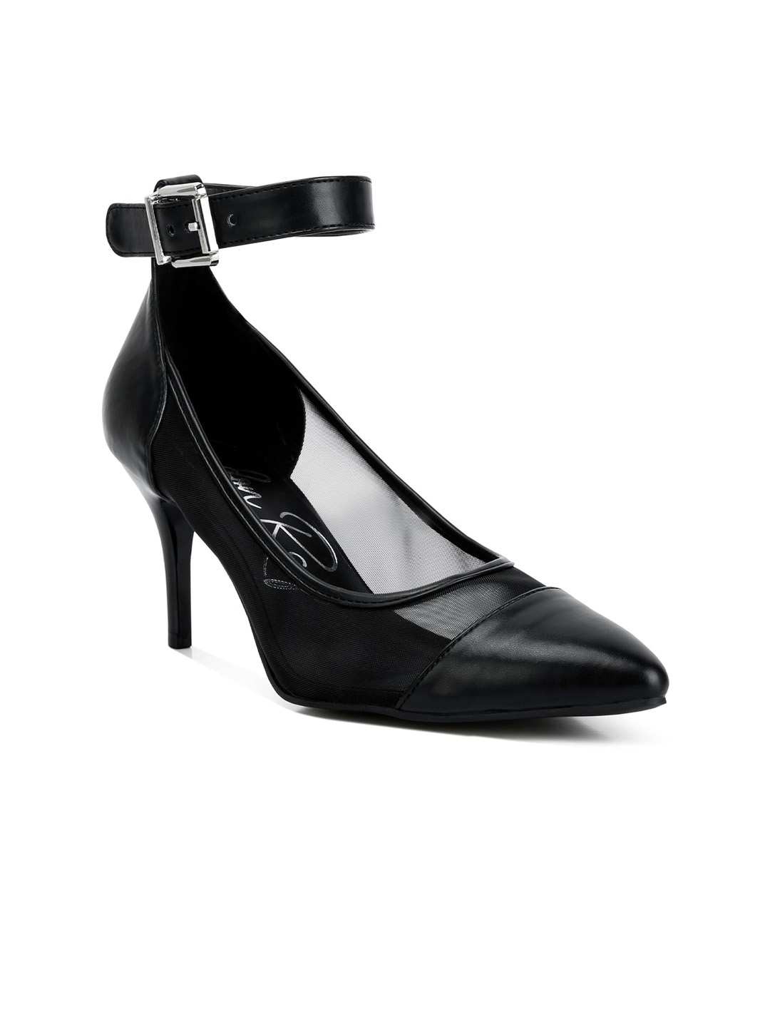 

London Rag Women Pointed Toe Slim Heeled Pumps, Black
