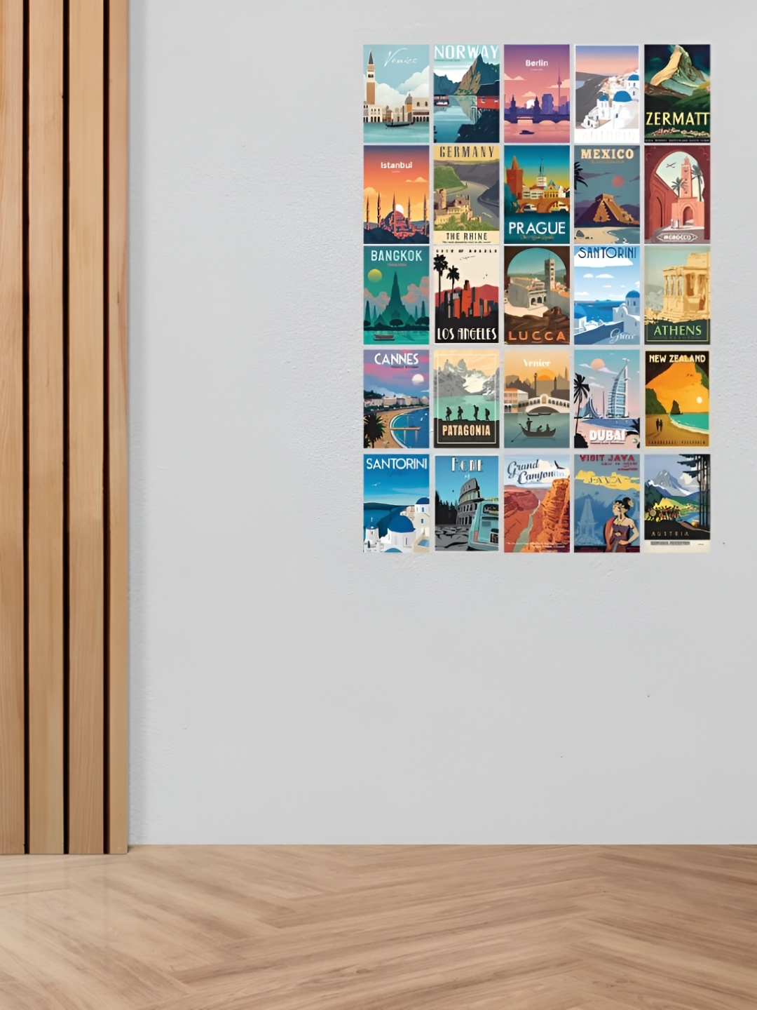 

CVANU Multicoloured 25 Pieces Paper Wall Art, Multi