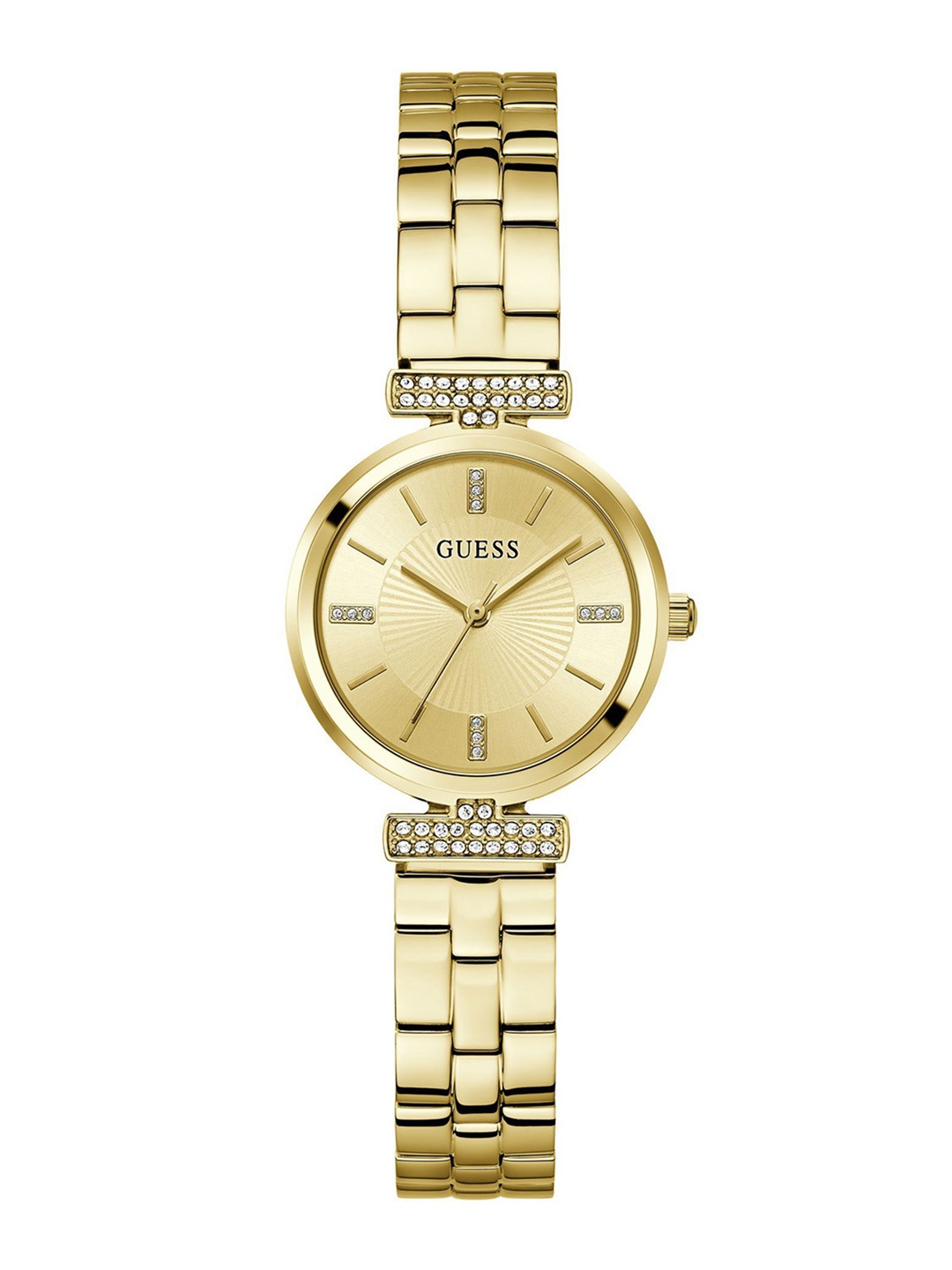 

GUESS Women Dial & Stainless Steel Bracelet Style Straps Analogue Watch GW0762L2, Gold