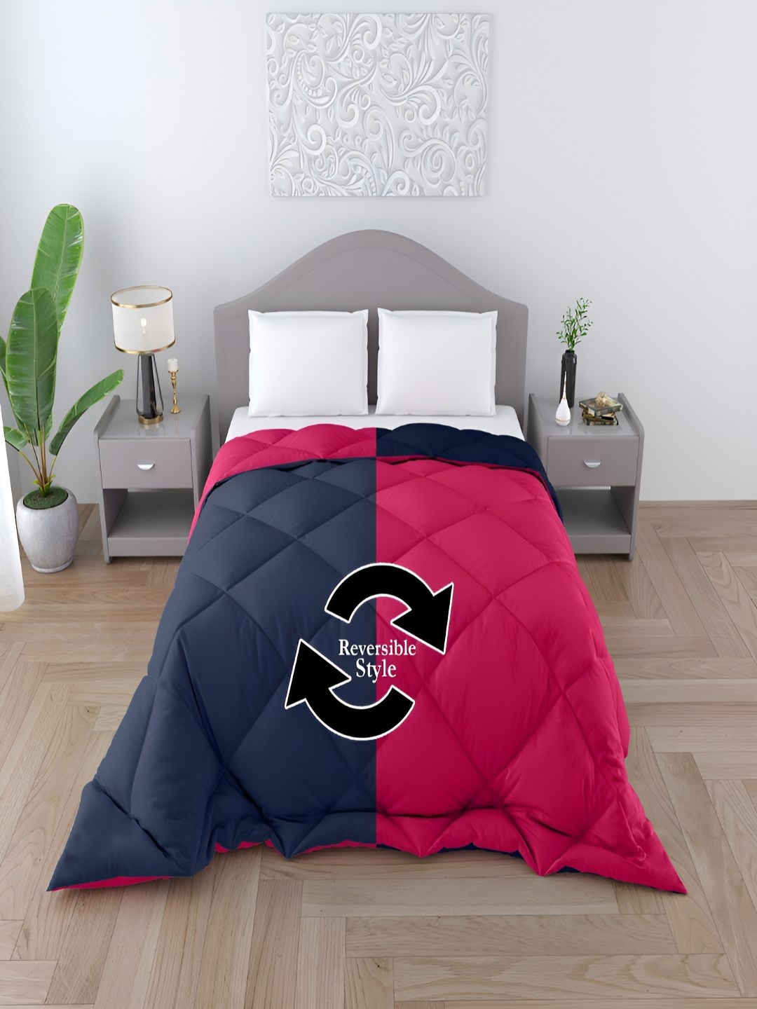 

tundwal's Pink & Blue Heavy Winter Ultra Soft Double Bed Comforter