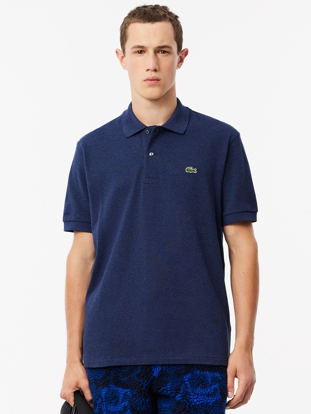 

Lacoste Men Solid Polo Collar Cotton T-Shirt, Blue