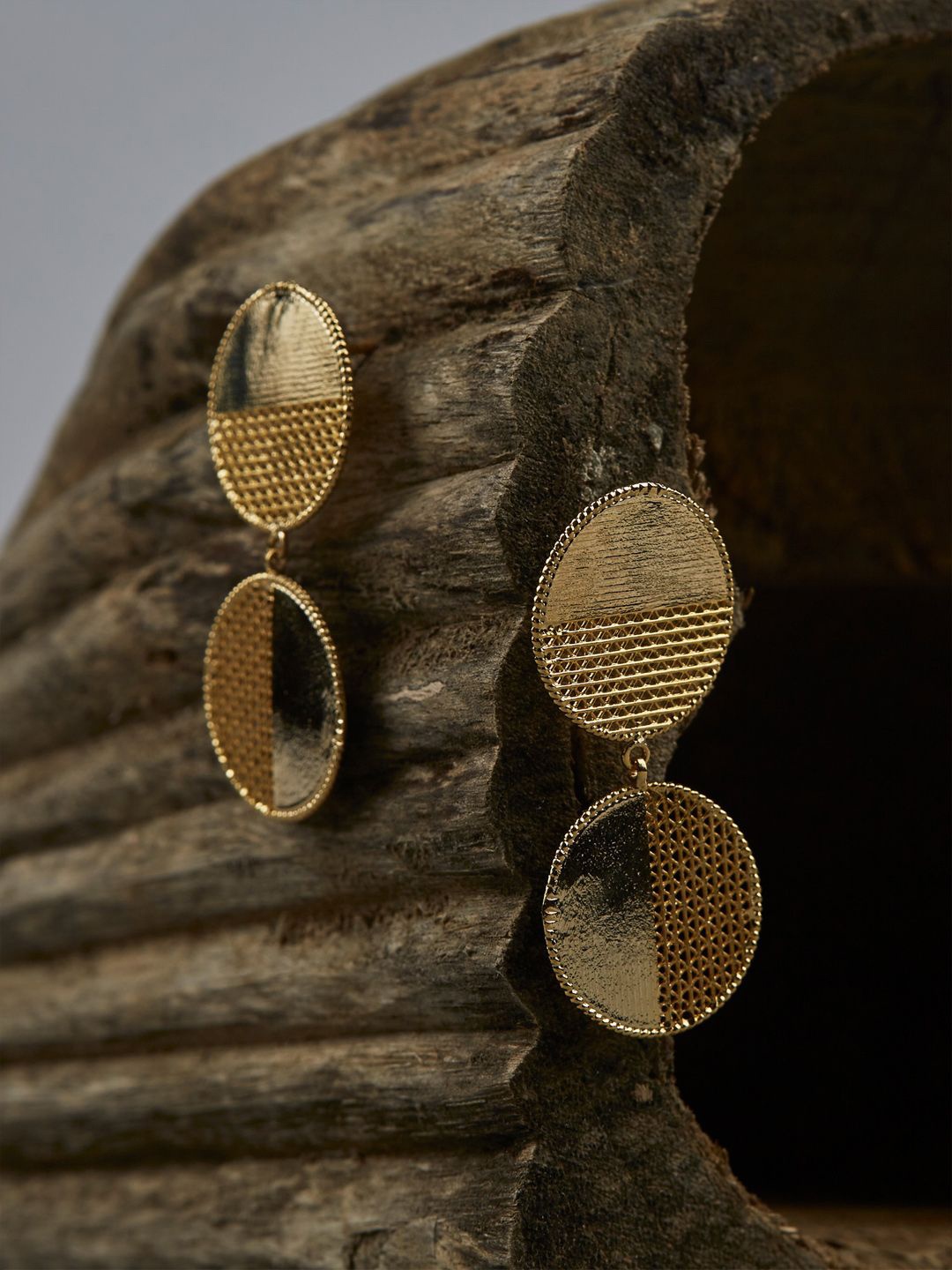 

The Slow Studio Gold-Plated Circular Drop Earrings