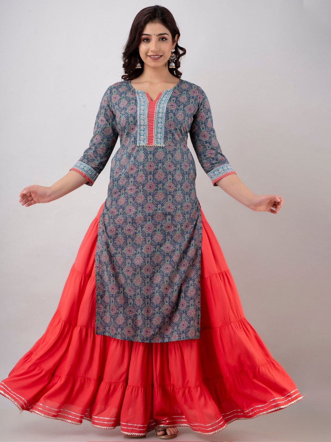 

Jaipurite Ethnic Motifs Printed Kurta, Blue