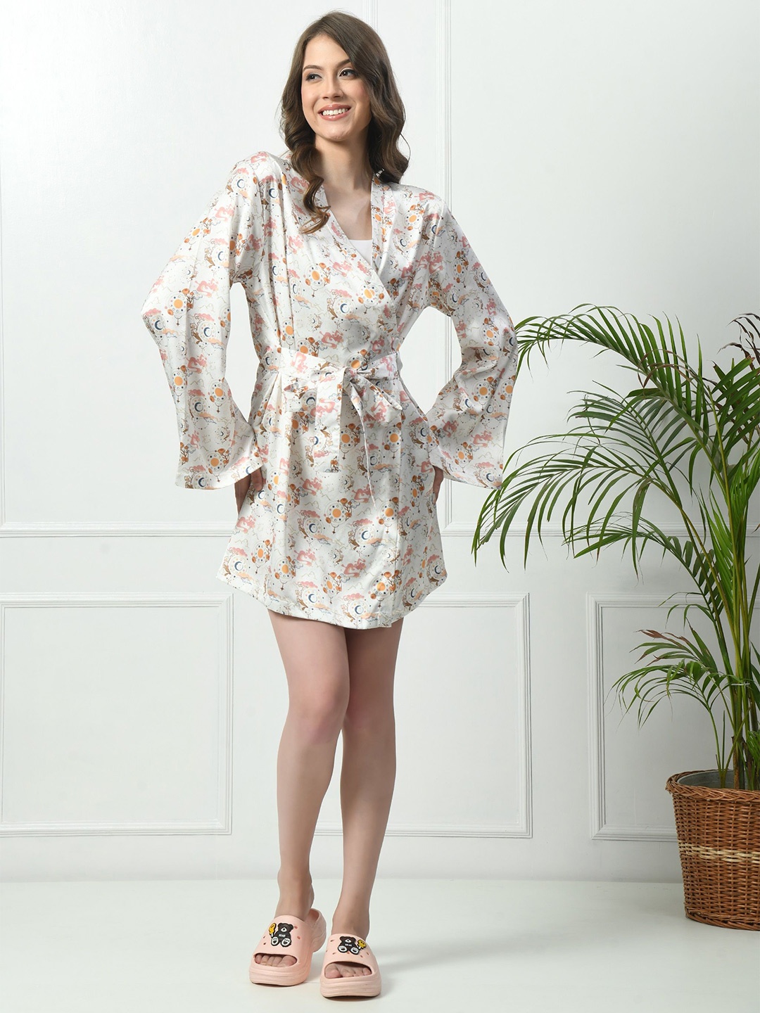 

PANDORNA Printed Nightdress, White