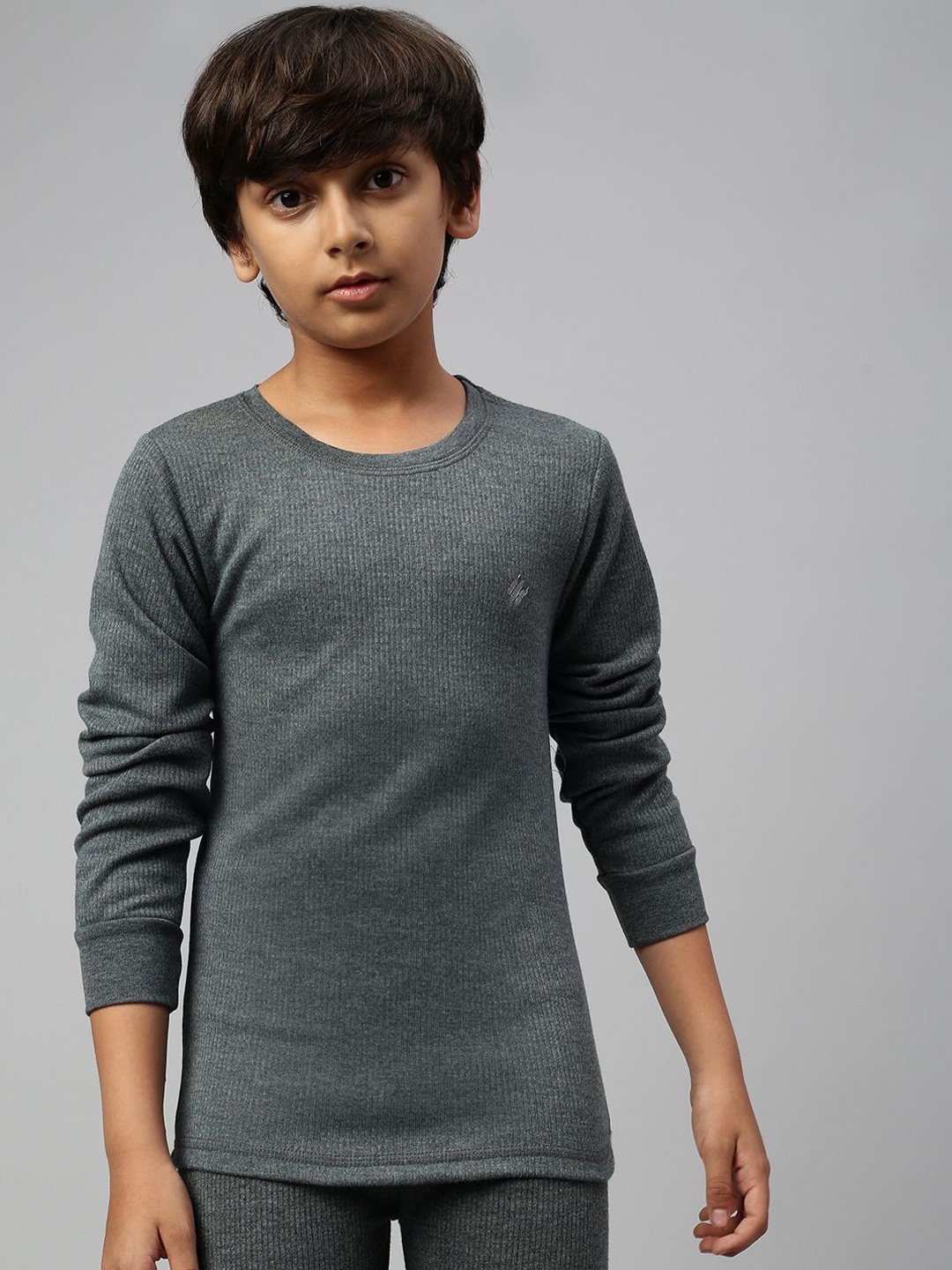 

ONN Boys Cotton Long Sleeves Thermal Tops, Charcoal