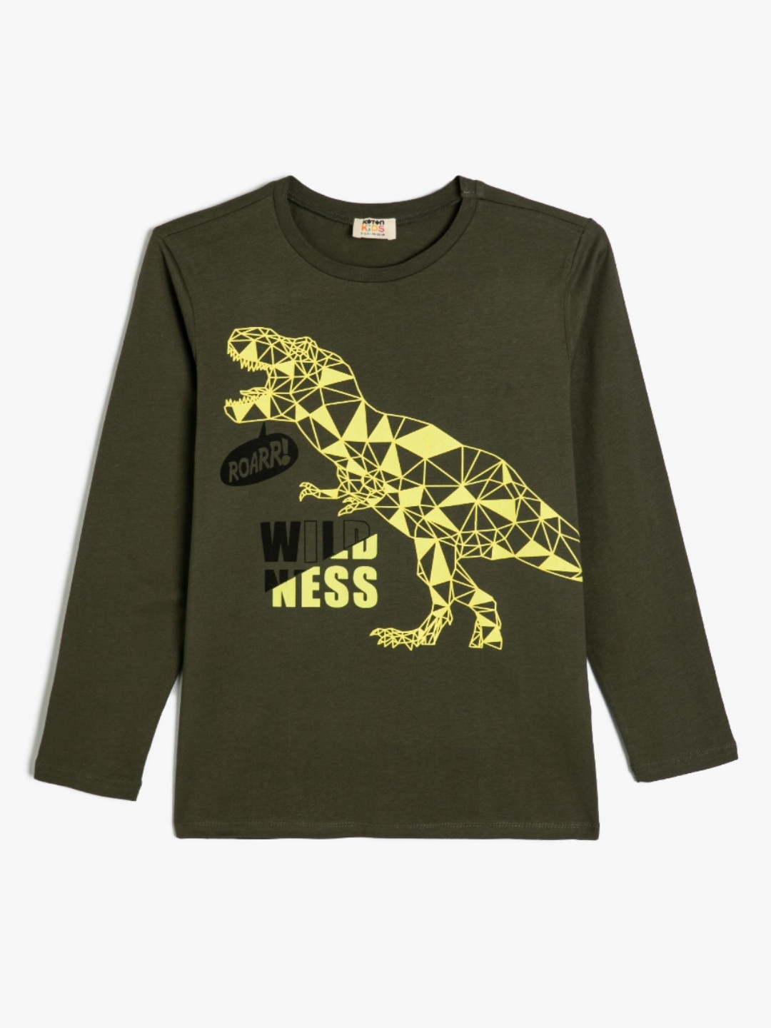 

Koton Boys Graphic Printed Round Neck Cotton T-Shirt, Green