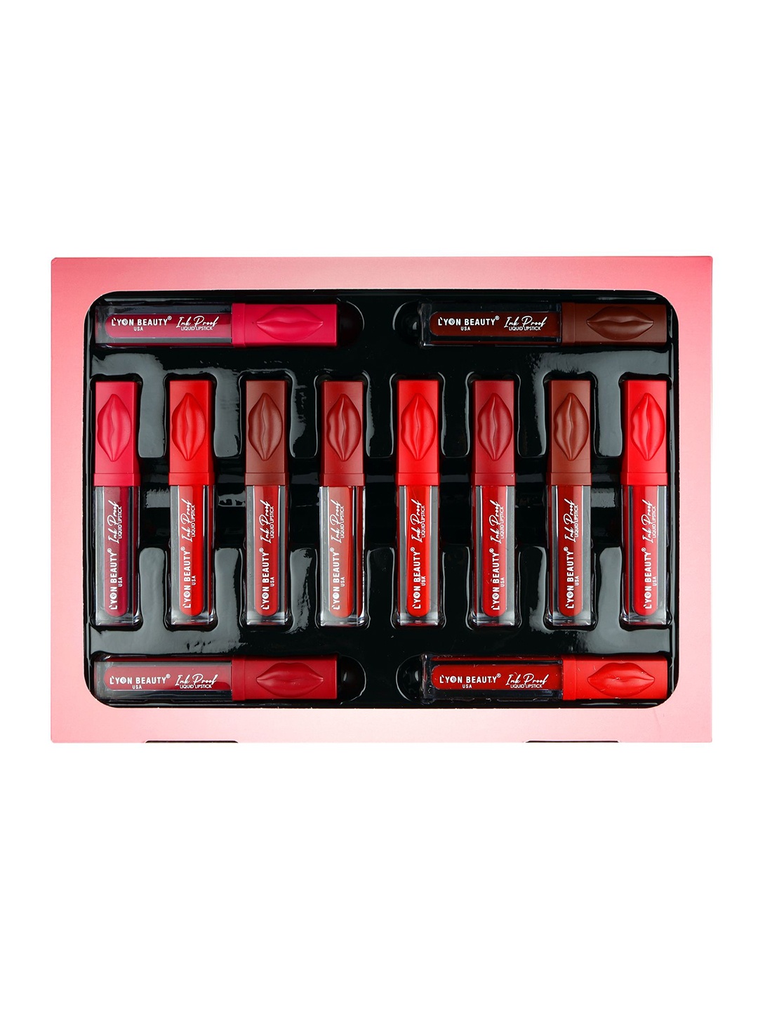 

Lyon Beauty USA Ink Proof Liquid Lipstick-6ml-LG02-D-Mix, Red