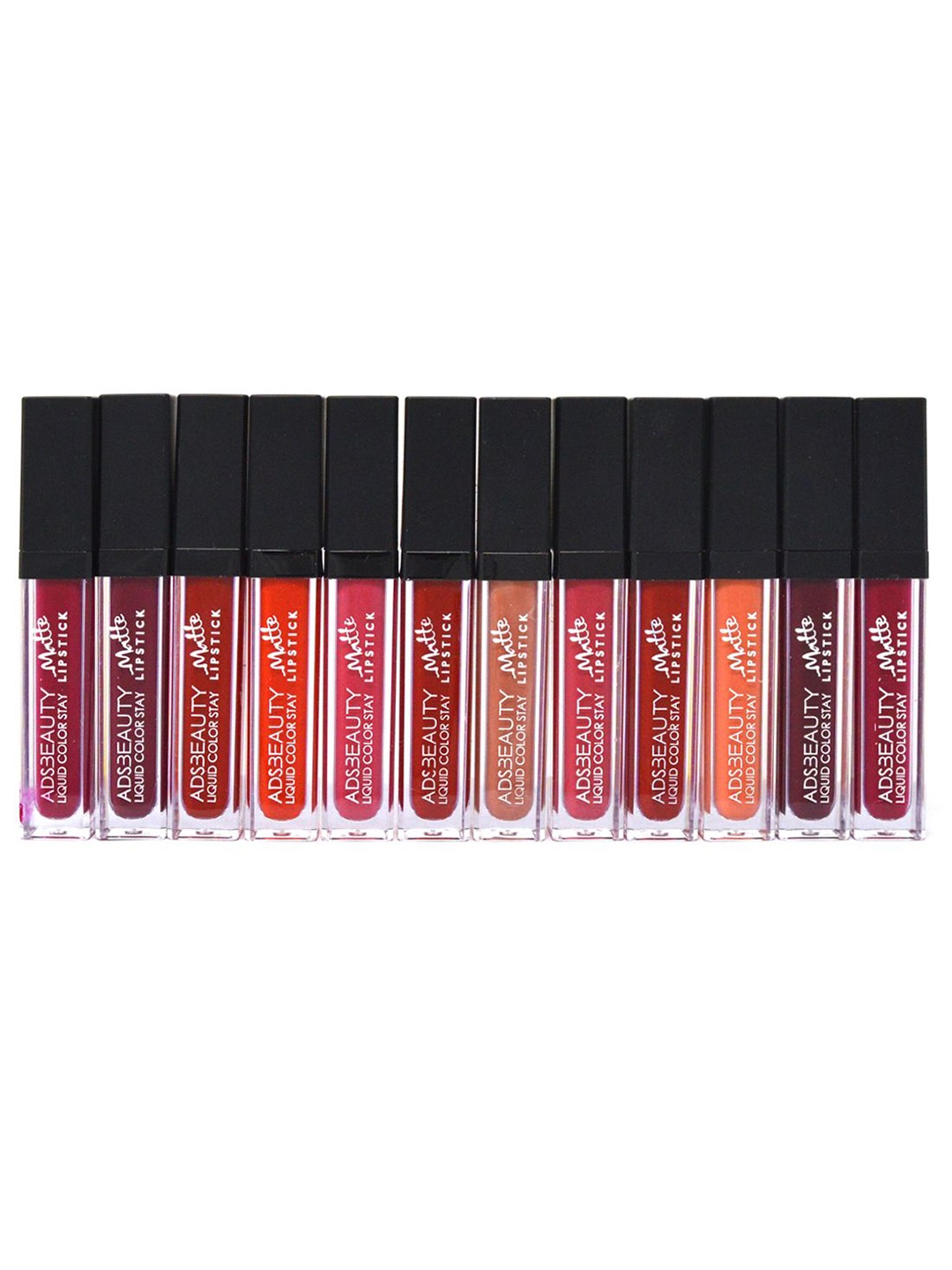 

A.D.S Set Of 12 Liquid Color Stay Matte Lipstick 4gm Each- Shade-B, Red