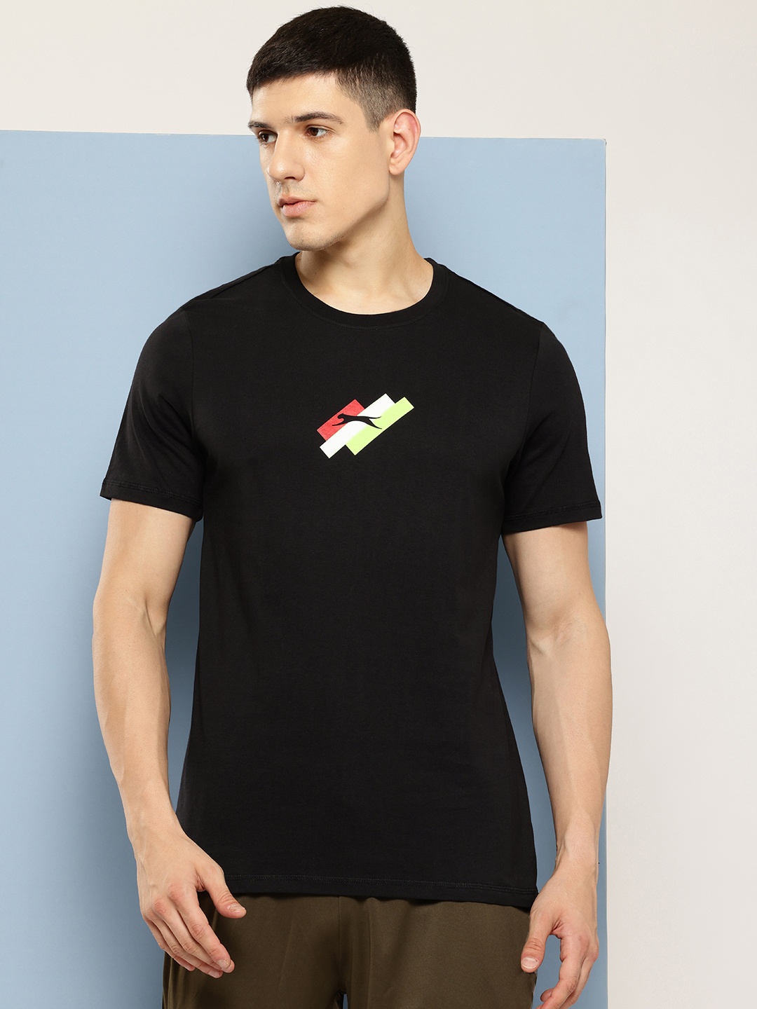 

Slazenger Printed Pure Cotton T-shirt, Black