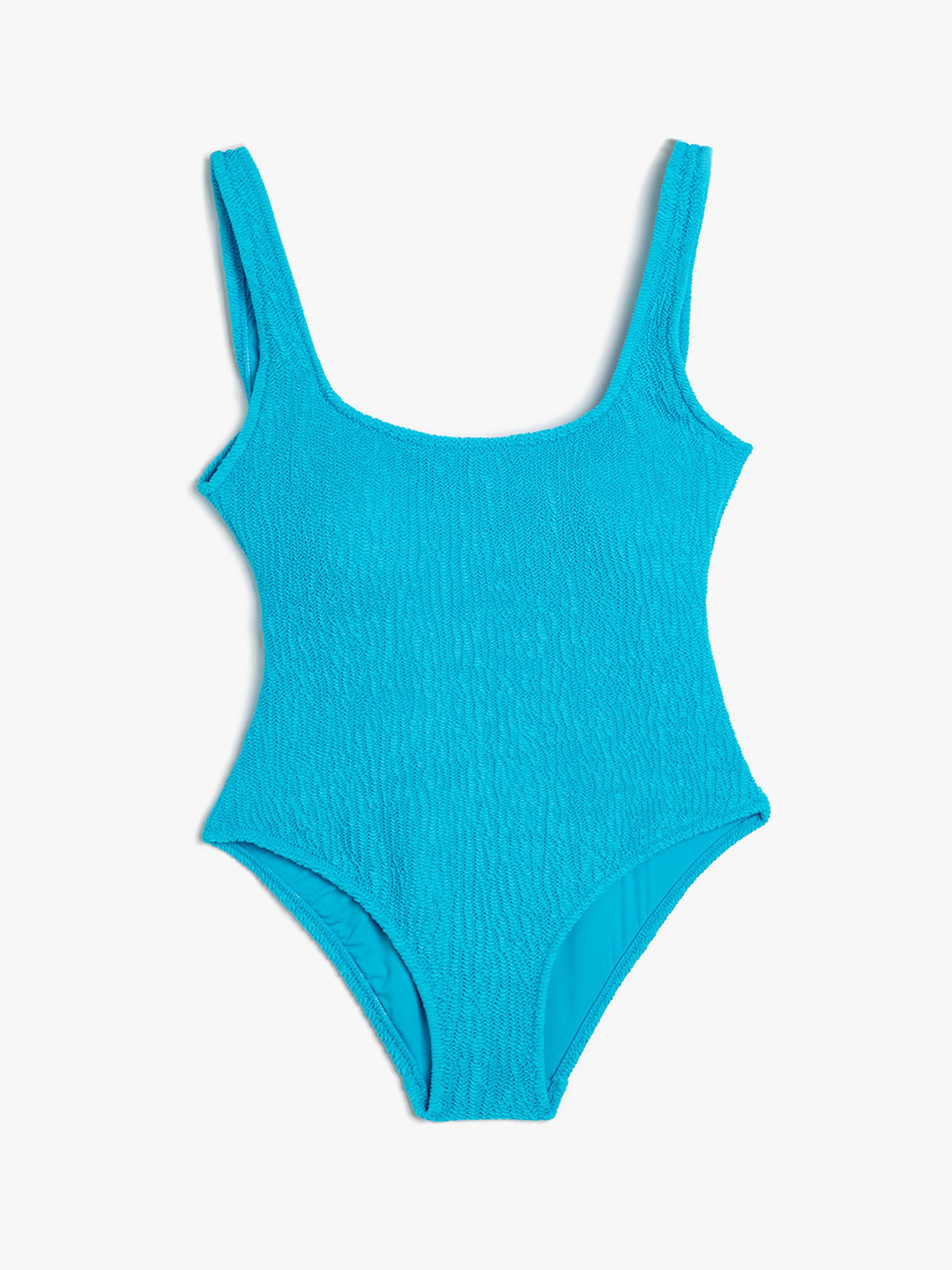 

Koton Round-Neck Sleeveless Swim Bodysuit, Blue