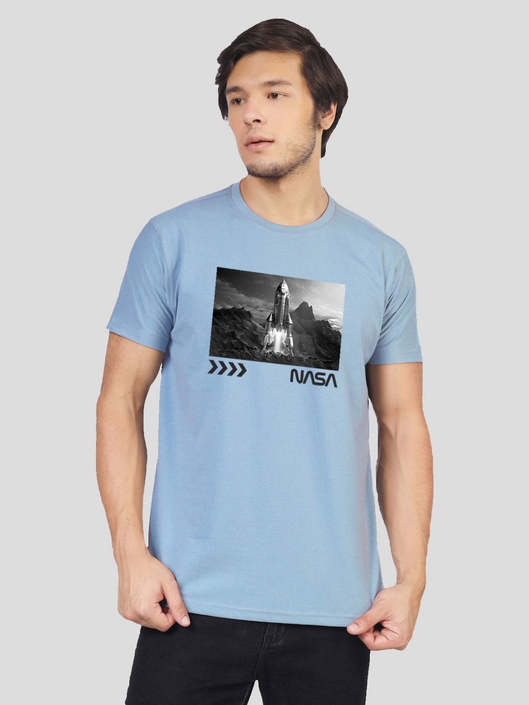 

Greylongg Men Graphic Printed T-shirt, Blue