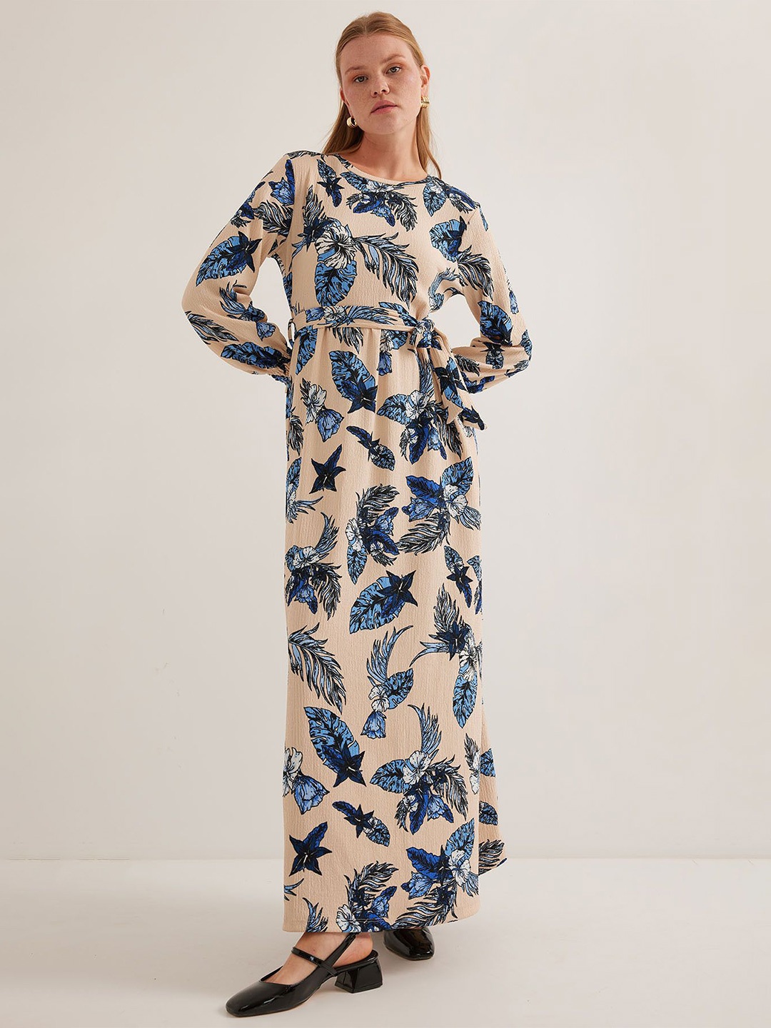 

BIGDART Women Floral Printed Maxi Dress, Blue