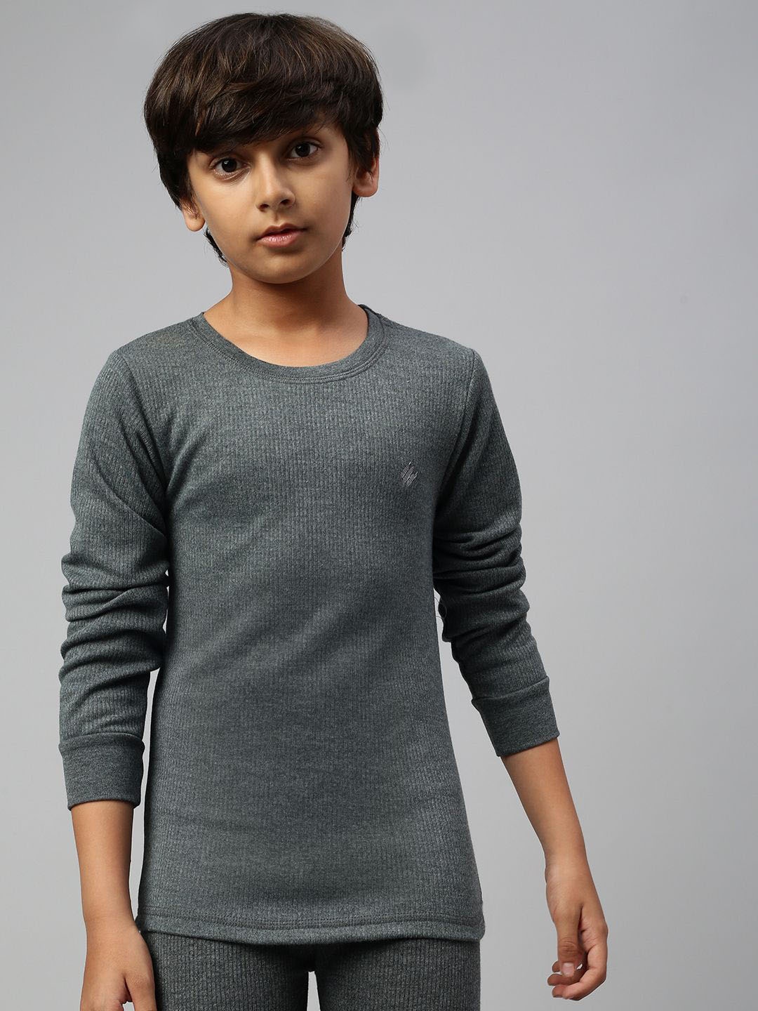 

ONN Boys Cotton Long Sleeves Thermal Tops, Charcoal