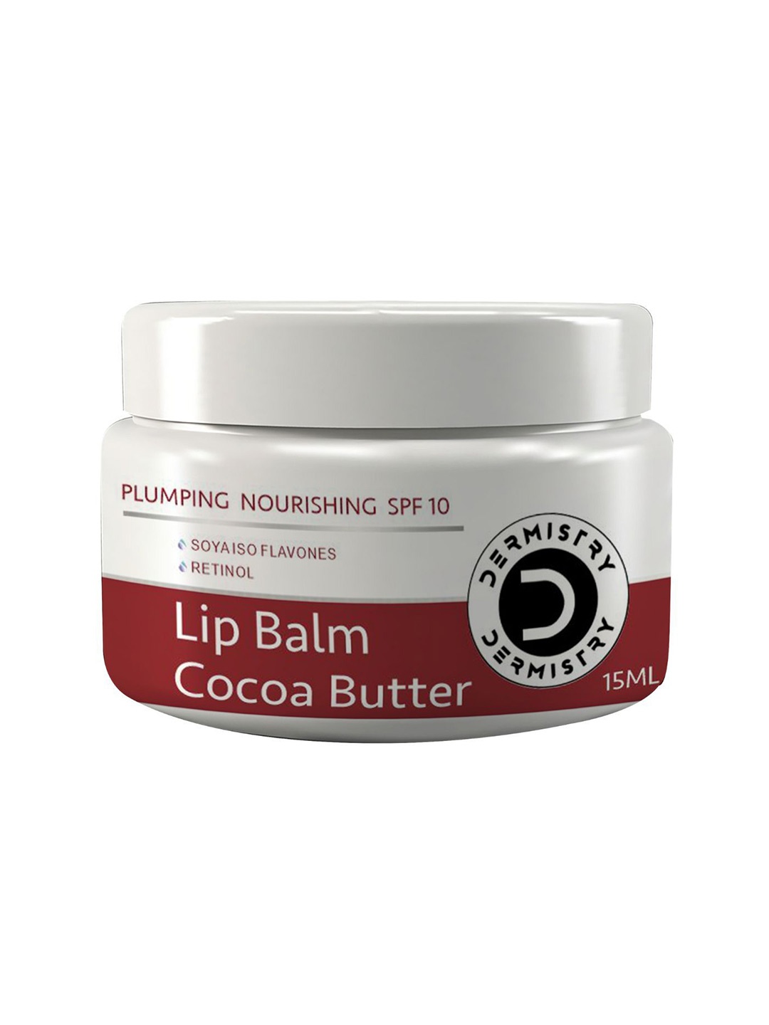 

DERMISTRY Plumping Nourishing SPF10 Lip Balm With Cocoa Butter For Chapped Lips- 15 ml, Brown