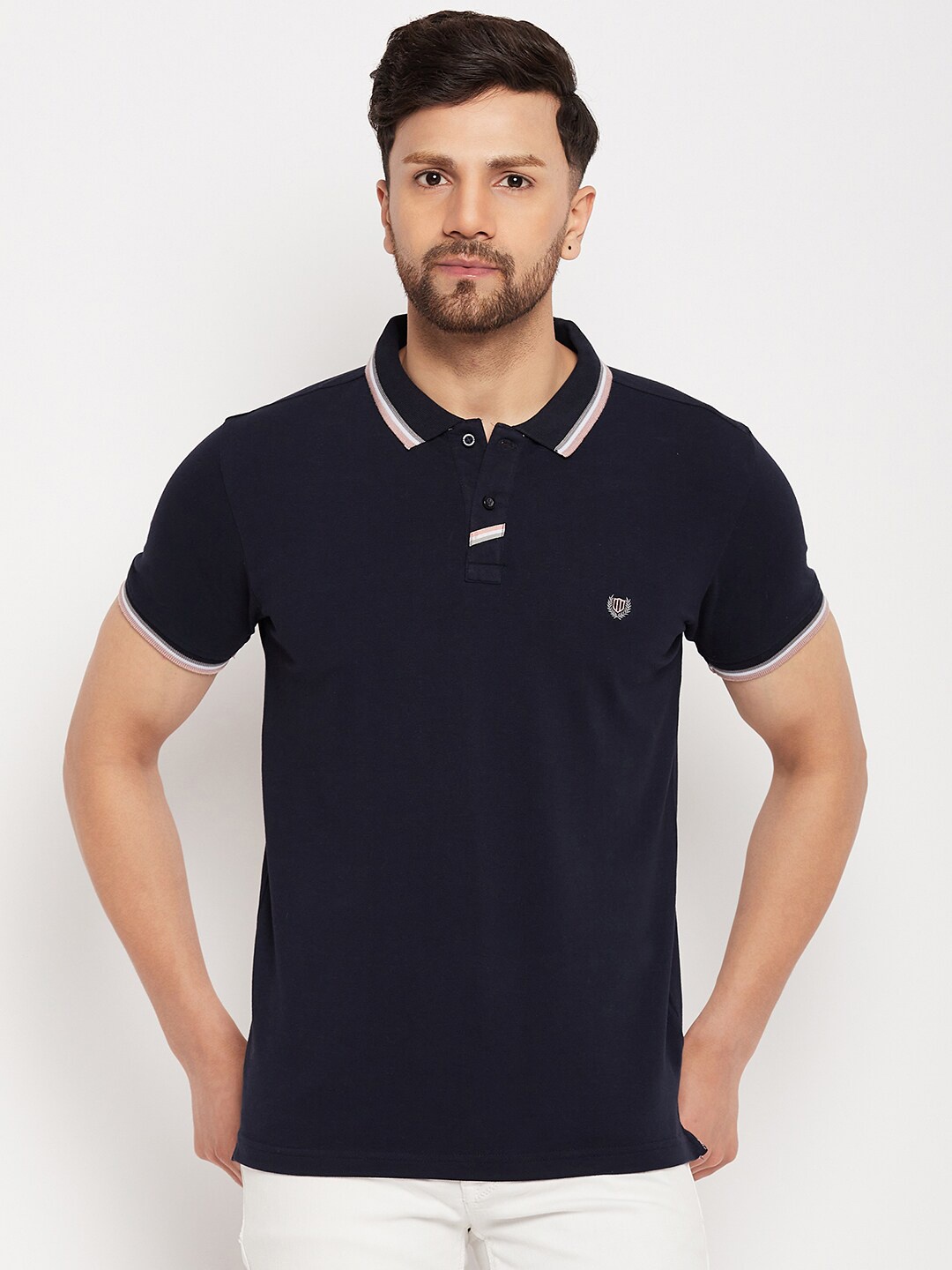 

Duke Polo Collar Cotton Slim Fit T-shirt, Blue