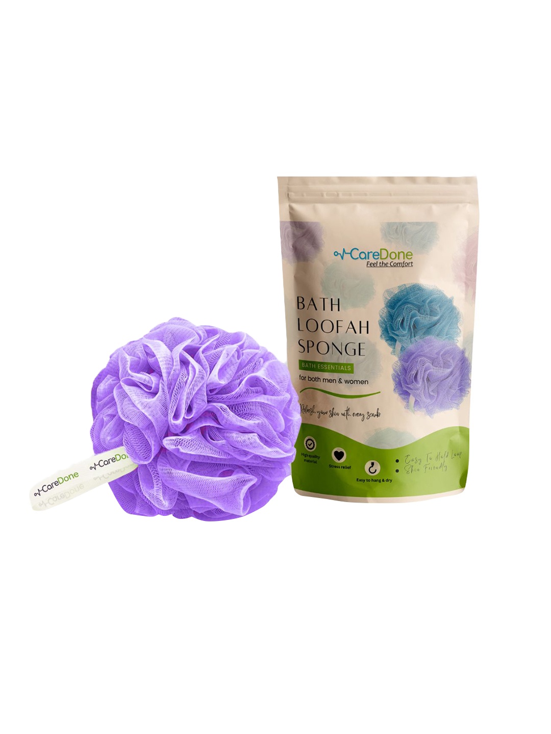 

CareDone Soft & Large Round Bath Loofah, Purple