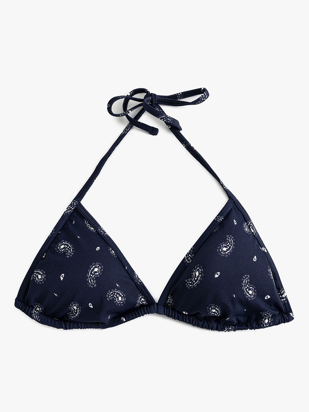 

Koton Printed Swimwear Bikini Bra, Navy blue