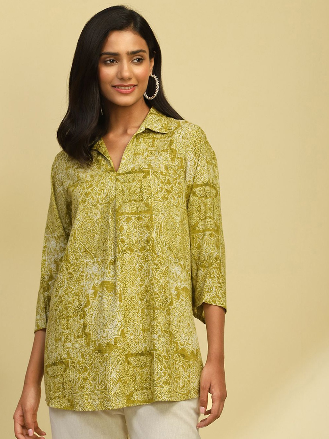 

Biba Printed Straight Tunic, Green