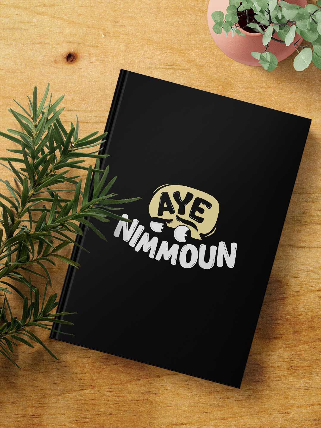 

macmerise Black & White Aye Nimmoun Printed A5 Ruled Notebook