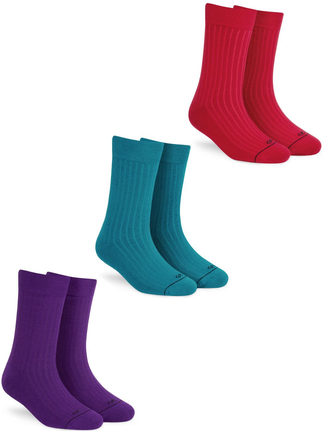 

Dynamocks Unisex Pack Of 3 Calf-Length Socks, Purple