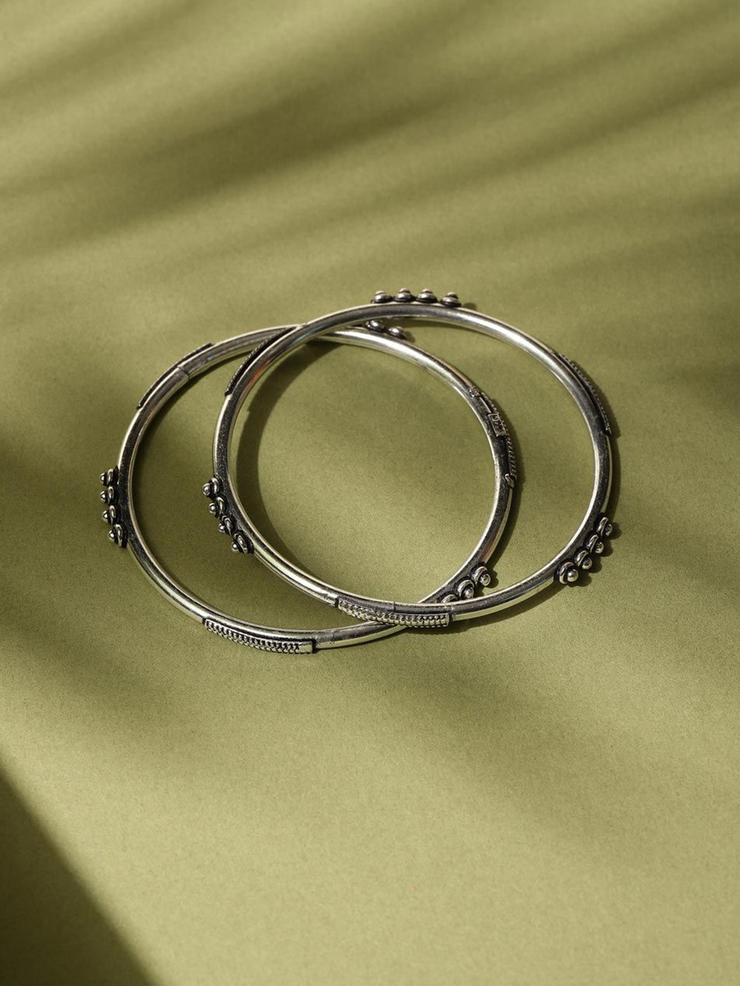 

Fabindia Set Of 2 Silver-Plated Bangles