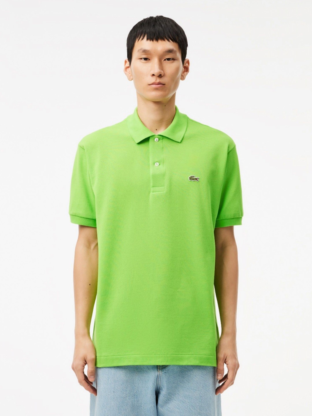 

Lacoste Men Solid Polo Collar Cotton T-Shirt, Green