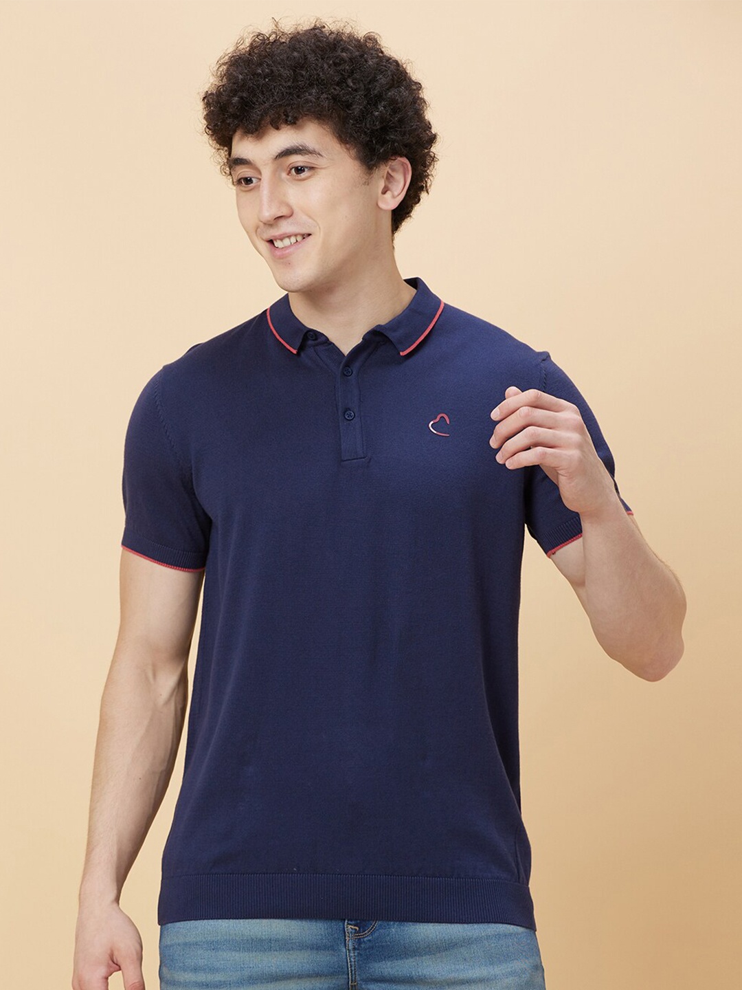 

Being Human Polo Collar Casual T-shirt, Blue