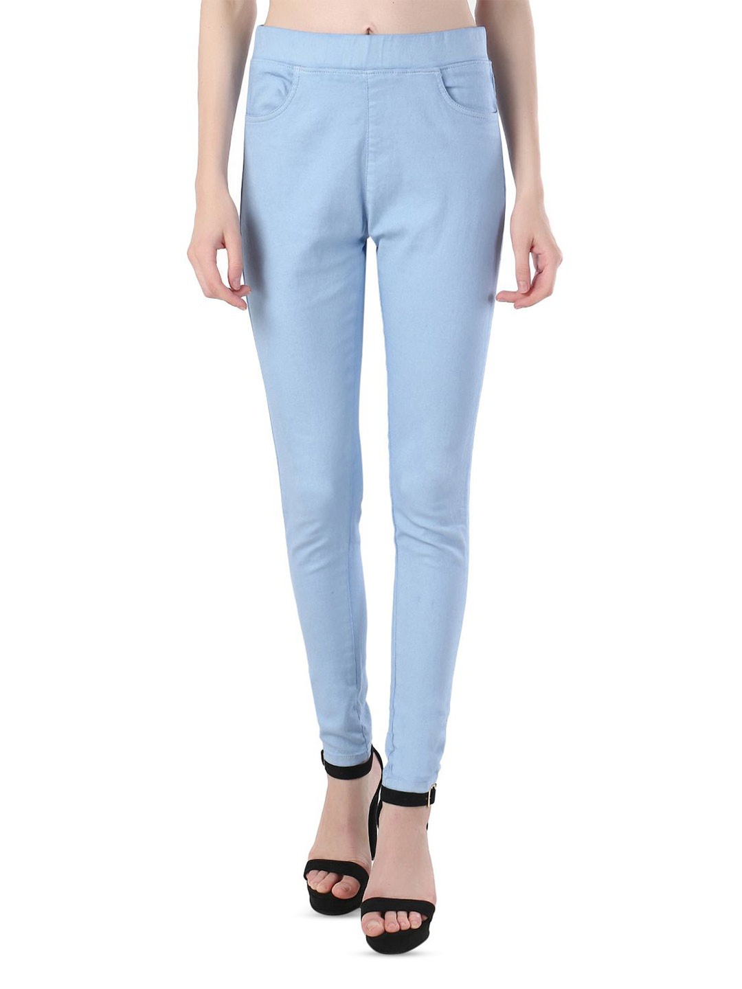 

3BUTTERFLIES Women Skinny Fit High-Rise Jeans, Blue