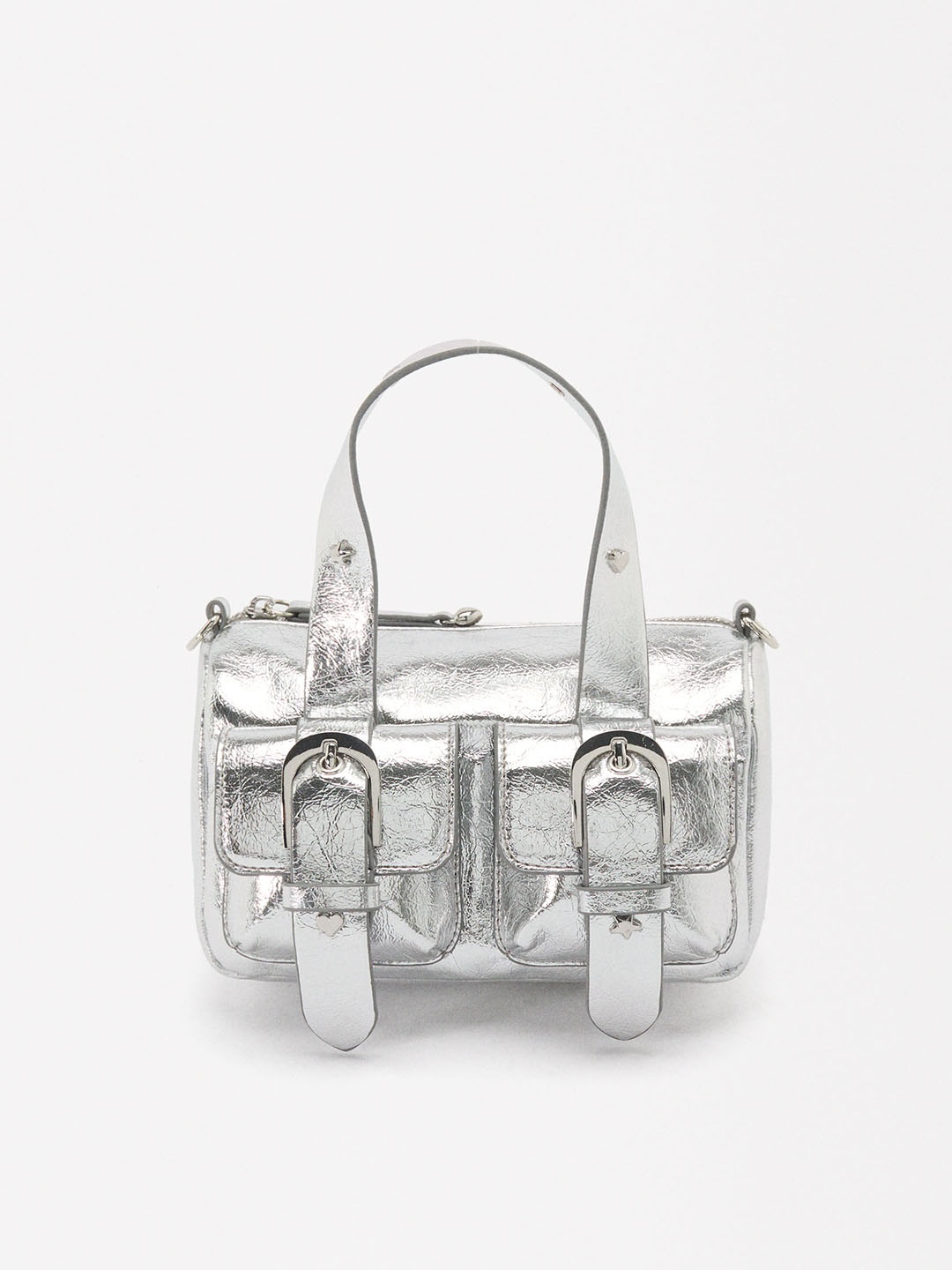 

PARFOIS Crossbody Handheld Bag, Silver