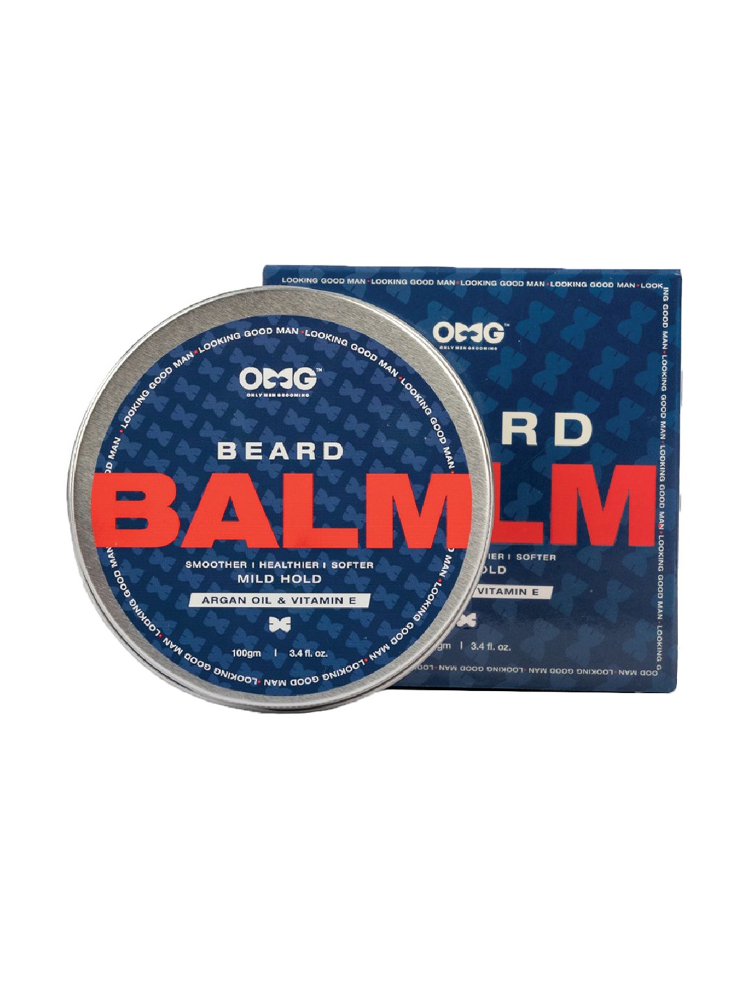 

OnlyMenGrooming Beard Balm Enriched With Argan Oil & Vitamin E-100g, Black